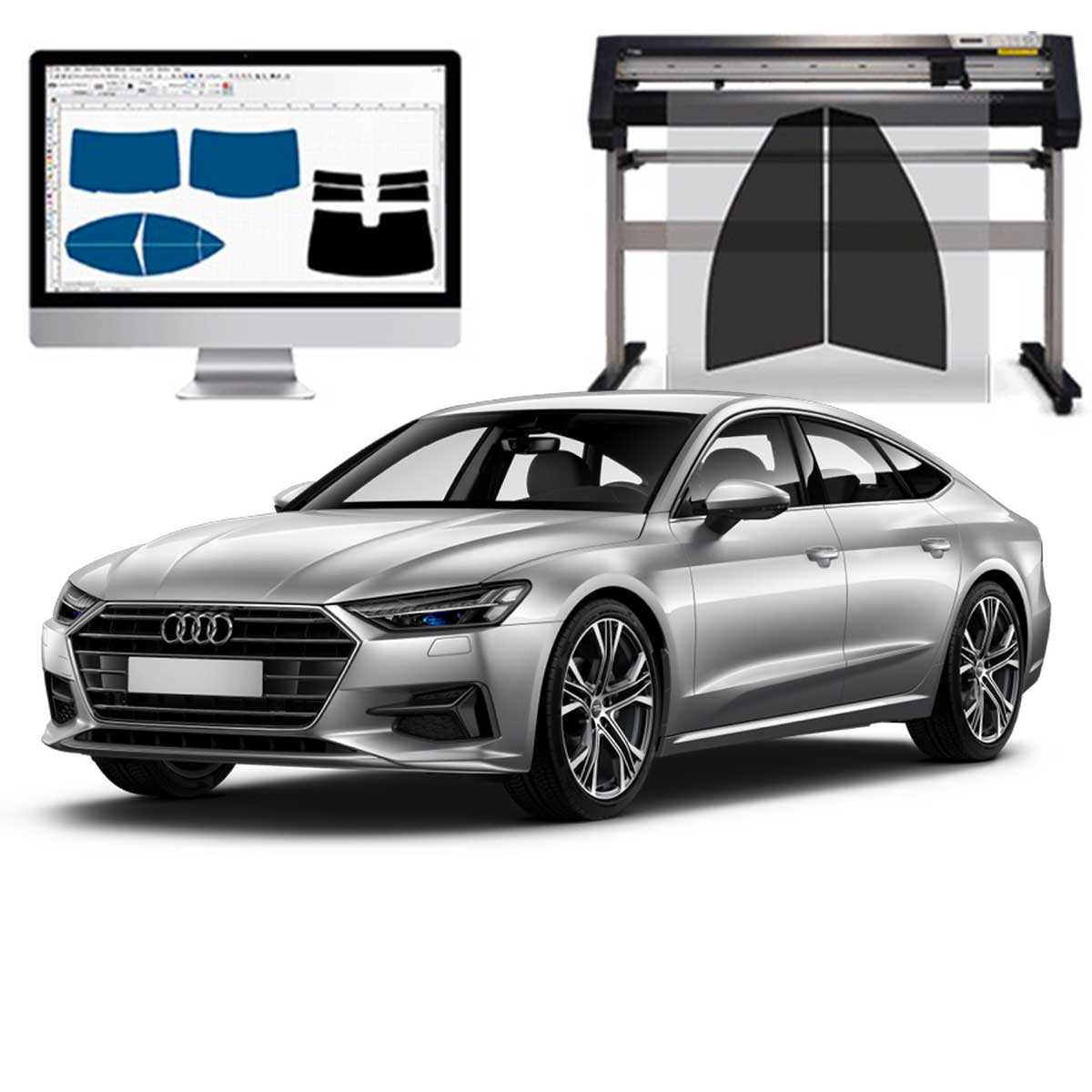 Audi A7 Sportback dal 2019 al 2024 Pellicole Oscuranti Vetri Pre-Tagliate Vetri Neri per Auto Oscuramento vetri in Italia