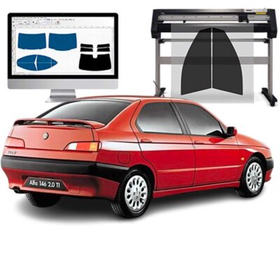 Alfa Romeo 146 5P dal 1995 al 2001 Pellicole Oscuranti Vetri Pre-Tagliate Vetri Neri per Auto Oscuramento vetri in Italia
