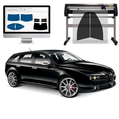 Alfa Romeo 159 SW dal 2005 al 2017 Pellicole Oscuranti Vetri Pre-Tagliate Vetri Neri per Auto Oscuramento vetri in Italia