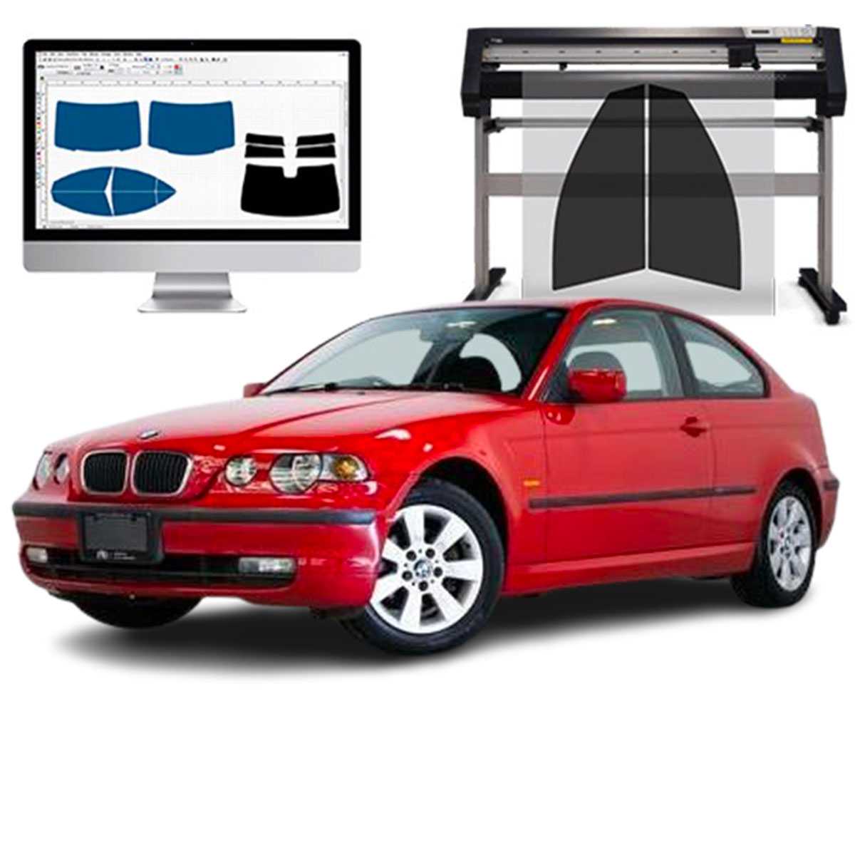 Bmw Serie 3 Compact dal 2001 al 2006 Pellicole Oscuranti Vetri Pre-Tagliate Vetri Neri per Auto Oscuramento vetri in Italia