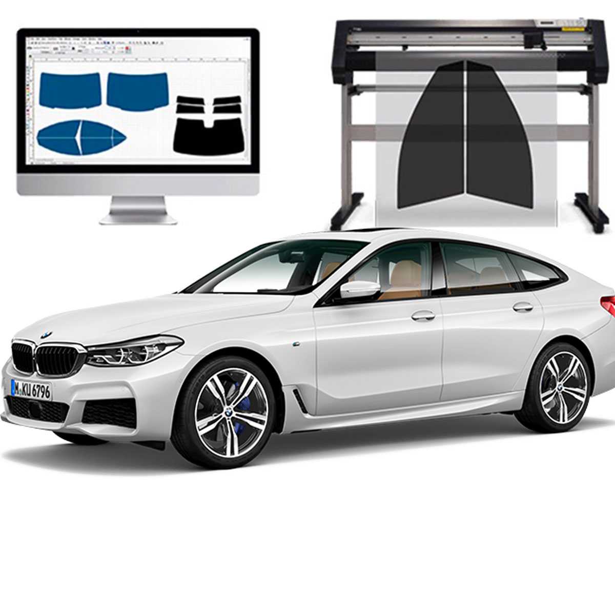 Bmw Serie 6 Gran Coupe dal 2019 ad OGGI Pellicole Oscuranti Vetri Pre-Tagliate Vetri Neri per Auto Oscuramento vetri in Italia