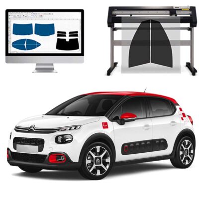 Citroen C3 5P dal 2017 ad OGGI Pellicole Oscuranti Vetri Pre-Tagliate Vetri Neri per Auto Oscuramento vetri in Italia