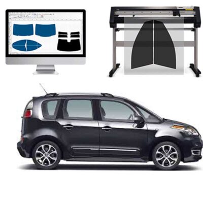 Citroen C3 Picasso dal 2009 al 2013 Pellicole Oscuranti Vetri Pre-Tagliate Vetri Neri per Auto Oscuramento vetri in Italia
