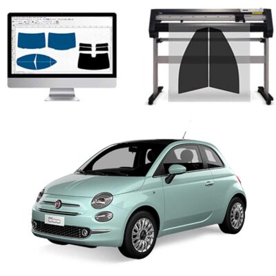 Fiat 500 dal 2007 ad OGGI Pellicole Oscuranti Vetri Pre-Tagliate Vetri Neri per Auto Oscuramento vetri in Italia