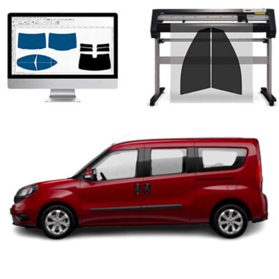 Fiat Doblo Maxi dal 2010 ad OGGI VETRI SCENDENTI Pellicole Oscuranti Vetri Pre-Tagliate Vetri Neri per Auto Oscuramento vetri in Italia
