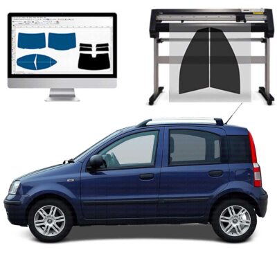 Fiat Panda dal 2003 al 2012 Pellicole Oscuranti Vetri Pre-Tagliate Vetri Neri per Auto Oscuramento vetri in Italia