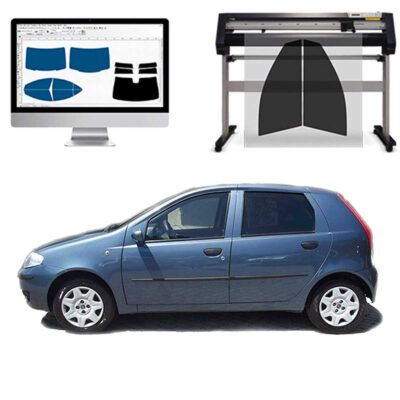 Fiat Punto 5P dal 2000 al 2006 Pellicole Oscuranti Vetri Pre-Tagliate Vetri Neri per Auto Oscuramento vetri in Italia