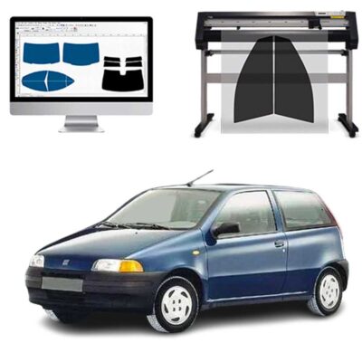 Fiat Punto 5P dal 1993 al 1999 Pellicole Oscuranti Vetri Pre-Tagliate Vetri Neri per Auto Oscuramento vetri in Italia