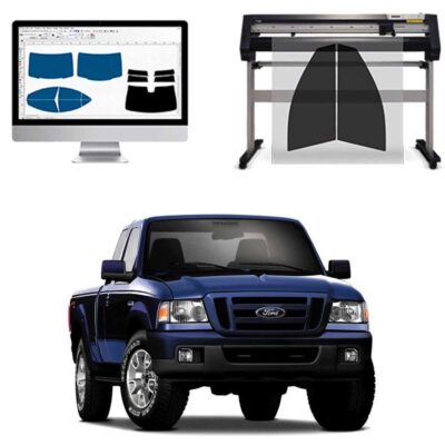 Ford Ranger 4P dal 2007 al 2010 Pellicole Oscuranti Vetri Pre-Tagliate Vetri Neri per Auto Oscuramento vetri in Italia