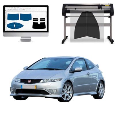 Honda Civic 3P dal 2007 al 2012 Pellicole Oscuranti Vetri Pre-Tagliate Vetri Neri per Auto Oscuramento vetri in Italia