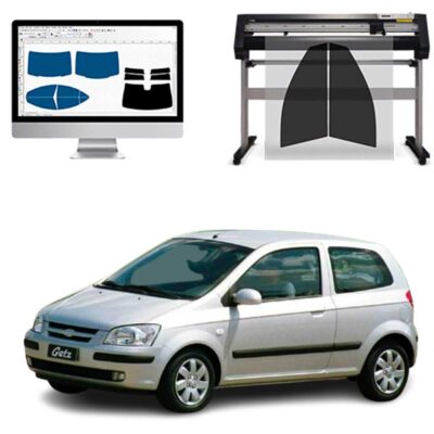 Hyundai Getz 5P dal 2002 al 2006 Pellicole Oscuranti Vetri Pre-Tagliate Vetri Neri per Auto Oscuramento vetri in Italia
