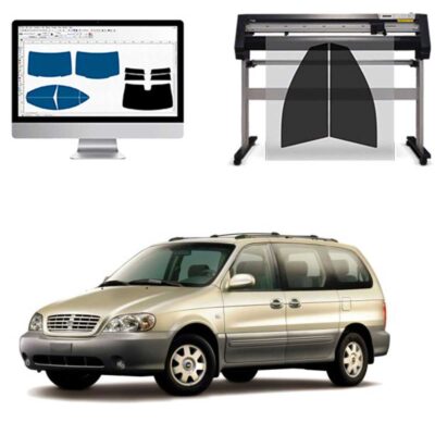 Kia Carnival dal 2001 al 2007 Pellicole Oscuranti Vetri Pre-Tagliate Vetri Neri per Auto Oscuramento vetri in Italia