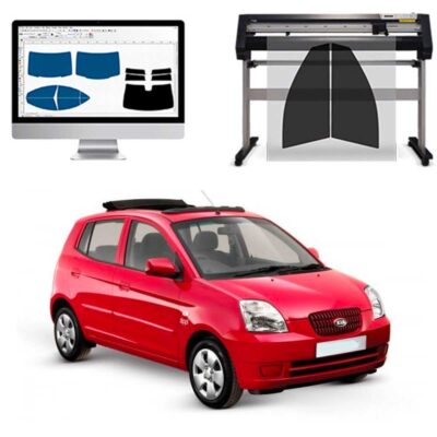 Kia Picanto dal 2004 al 2006 Pellicole Oscuranti Vetri Pre-Tagliate Vetri Neri per Auto Oscuramento vetri in Italia