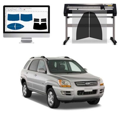 Kia Sportage dal 2004 al 2006 Pellicole Oscuranti Vetri Pre-Tagliate Vetri Neri per Auto Oscuramento vetri in Italia