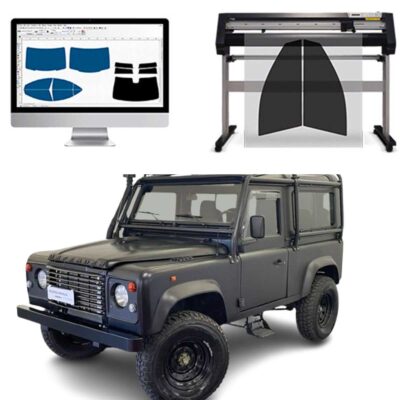 Land Rover Defender 2P dal 2003 al 2009 Pellicole Oscuranti Vetri Pre-Tagliate Vetri Neri per Auto Oscuramento vetri in Italia