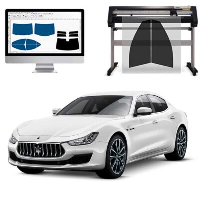 Maserati Ghibli dal 2013 al 2017 Pellicole Oscuranti Vetri Pre-Tagliate Vetri Neri per Auto Oscuramento vetri in Italia