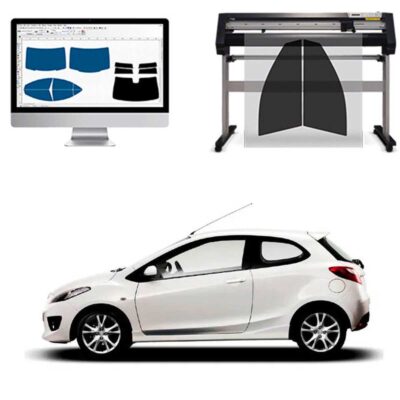 Mazda 2 3P dal 2009 al 2014 Pellicole Oscuranti Vetri Pre-Tagliate Vetri Neri per Auto Oscuramento vetri in Italia