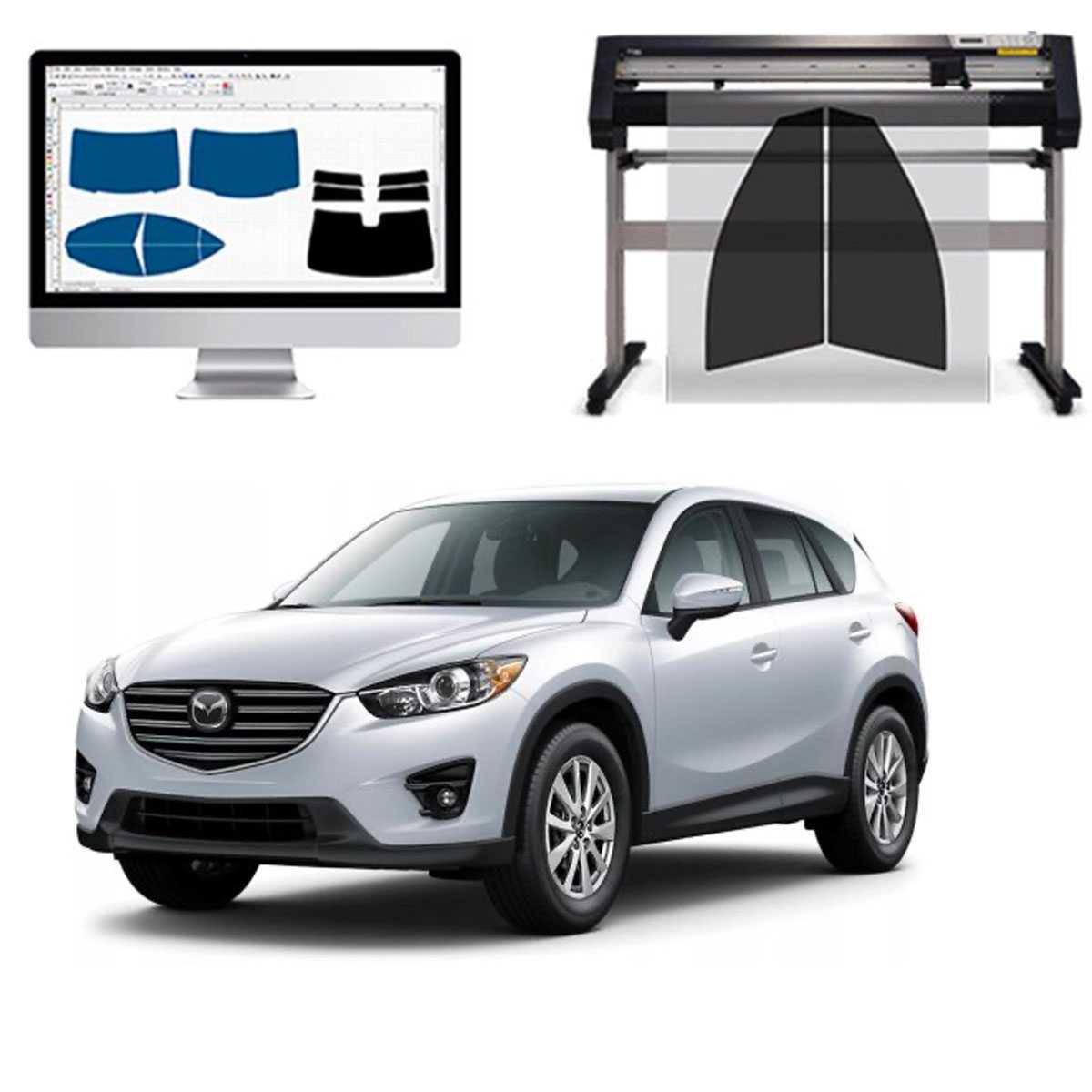 Mazda CX-5 dal 2013 al 2016 Pellicole Oscuranti Vetri Pre-Tagliate Vetri Neri per Auto Oscuramento vetri in Italia