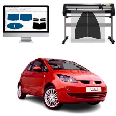 Mitsubishi Colt 3P dal 2004 al 2012 Pellicole Oscuranti Vetri Pre-Tagliate Vetri Neri per Auto Oscuramento vetri in Italia