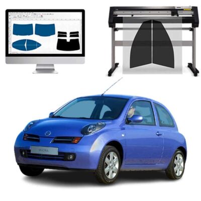 Nissan Micra 3P dal 2007 al 2010 Pellicole Oscuranti Vetri Pre-Tagliate Vetri Neri per Auto Oscuramento vetri in Italia