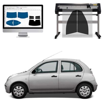 Nissan Micra 5P dal 2003 al 2010 Pellicole Oscuranti Vetri Pre-Tagliate Vetri Neri per Auto Oscuramento vetri in Italia
