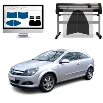 Opel Astra 3P dal 2005 al 2010 Pellicole Oscuranti Vetri Pre-Tagliate Vetri Neri per Auto Oscuramento vetri in Italia