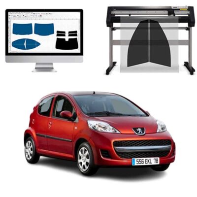 Peugeot 107 5P dal 2004 al 2009 Pellicole Oscuranti Vetri Pre-Tagliate Vetri Neri per Auto Oscuramento vetri in Italia