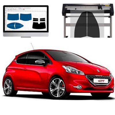 Peugeot 208 3P dal 2012 al 2018 Pellicole Oscuranti Vetri Pre-Tagliate Vetri Neri per Auto Oscuramento vetri in Italia