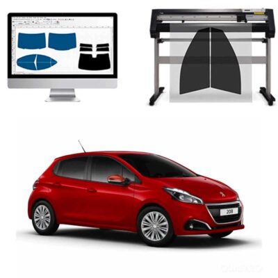Peugeot 208 5P dal 2012 al 2018 Pellicole Oscuranti Vetri Pre-Tagliate Vetri Neri per Auto Oscuramento vetri in Italia