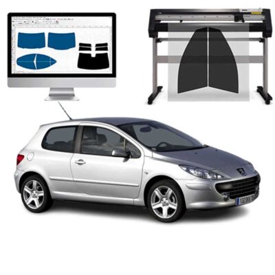 Peugeot 307 3P dal 2001 al 2006 Pellicole Oscuranti Vetri Pre-Tagliate Vetri Neri per Auto Oscuramento vetri in Italia