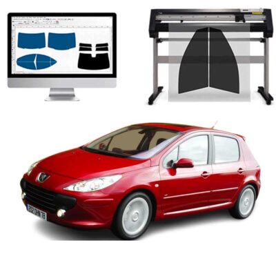 Peugeot 307 5P dal 2001 al 2006 Pellicole Oscuranti Vetri Pre-Tagliate Vetri Neri per Auto Oscuramento vetri in Italia