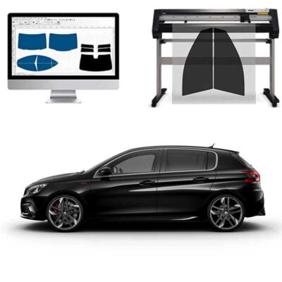Peugeot 308 5P dal 2013 al 2021 Pellicole Oscuranti Vetri Pre-Tagliate Vetri Neri per Auto Oscuramento vetri in Italia