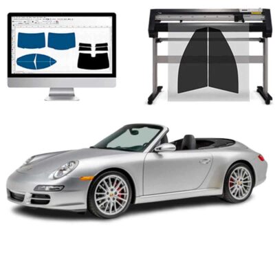 Porsche 911 Cabriolet dal 2005 al 2012 Pellicole Oscuranti Vetri Pre-Tagliate Vetri Neri per Auto Oscuramento vetri in Italia