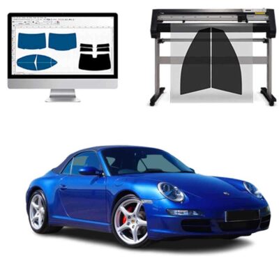Porsche 911 Carrera Coupe dal 2005 al 2011 Pellicole Oscuranti Vetri Pre-Tagliate Vetri Neri per Auto Oscuramento vetri in Italia