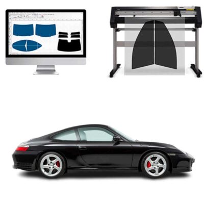Porsche 911 Carrera dal 2003 al 2006 Pellicole Oscuranti Vetri Pre-Tagliate Vetri Neri per Auto Oscuramento vetri in Italia
