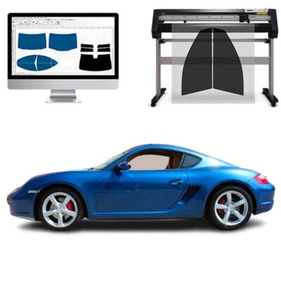 Porsche Cayman dal 2006 al 2013 Pellicole Oscuranti Vetri Pre-Tagliate Vetri Neri per Auto Oscuramento vetri in Italia