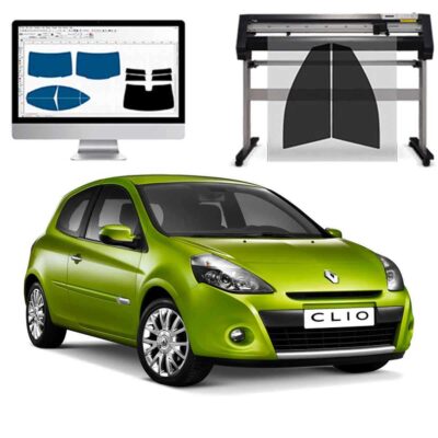 Renault Clio 3P dal 2006 al 2011 Pellicole Oscuranti Vetri Pre-Tagliate Vetri Neri per Auto Oscuramento vetri in Italia