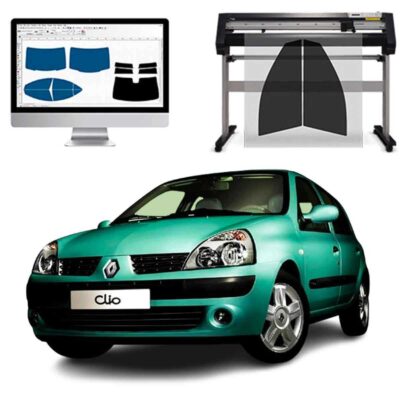 Renault Clio 5P dal 1999 al 2006 Pellicole Oscuranti Vetri Pre-Tagliate Vetri Neri per Auto Oscuramento vetri in Italia