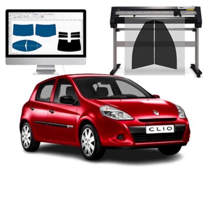 Renault Clio 5P dal 2006 al 2011 Pellicole Oscuranti Vetri Pre-Tagliate Vetri Neri per Auto Oscuramento vetri in Italia