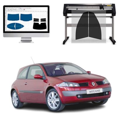 Renault Megane 3P dal 2002 al 2008 Pellicole Oscuranti Vetri Pre-Tagliate Vetri Neri per Auto Oscuramento vetri in Italia