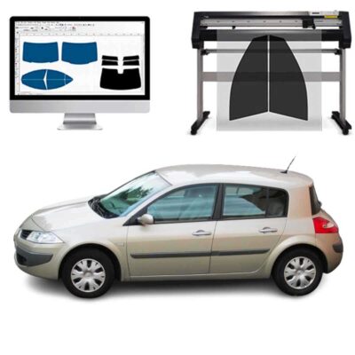Renault Megane 5P dal 2002 al 2007 Pellicole Oscuranti Vetri Pre-Tagliate Vetri Neri per Auto Oscuramento vetri in Italia