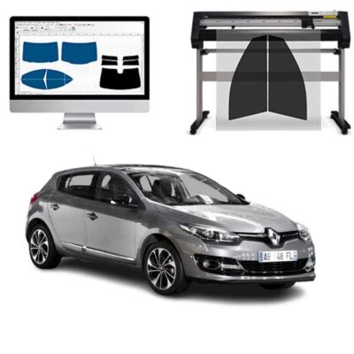 Renault Megane 5P dal 2008 al 2014 Pellicole Oscuranti Vetri Pre-Tagliate Vetri Neri per Auto Oscuramento vetri in Italia
