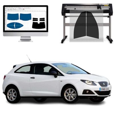 Seat Ibiza 3P dal 2008 al 2015 Pellicole Oscuranti Vetri Pre-Tagliate Vetri Neri per Auto Oscuramento vetri in Italia