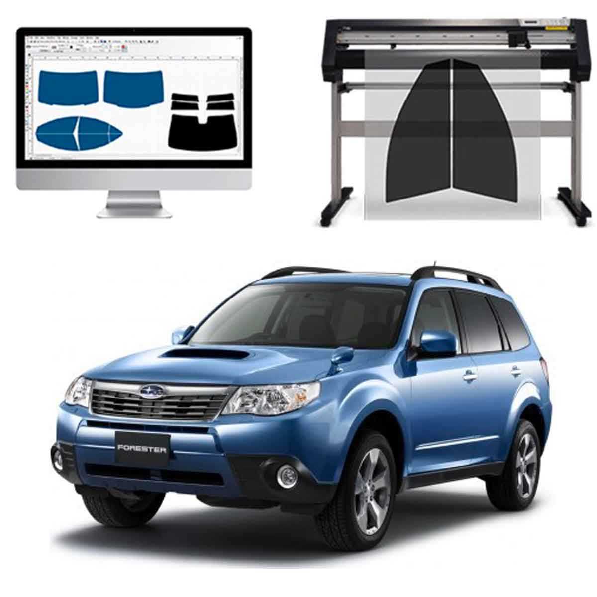 Subaru Forester dal 2008 al 2013 Pellicole Oscuranti Vetri Pre-Tagliate Vetri Neri per Auto Oscuramento vetri in Italia