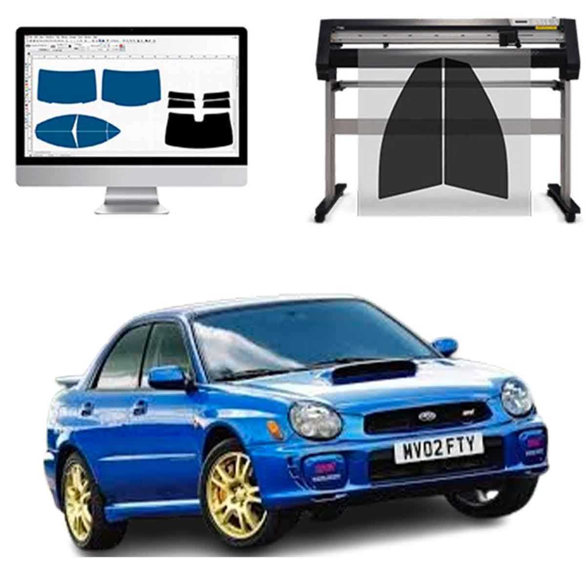 Subaru Impreza Sedan WRX dal 2001 al 2006 Pellicole Oscuranti Vetri Pre-Tagliate Vetri Neri per Auto Oscuramento vetri in Italia