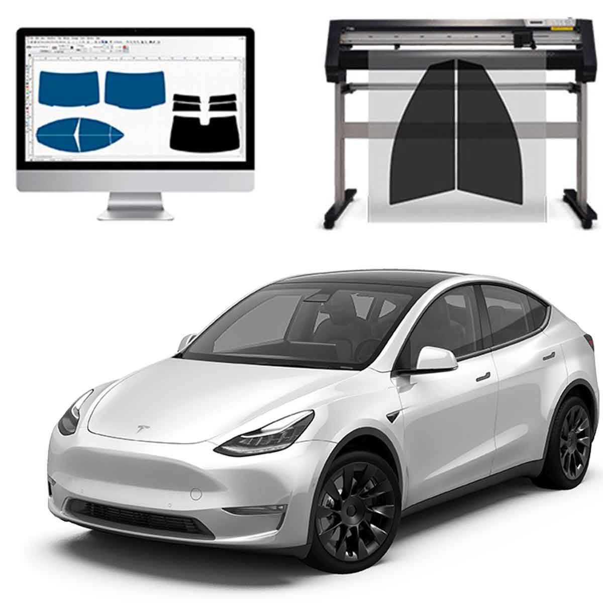 Tesla Model Y dal 2020 al 2024 Pellicole Oscuranti Vetri Pre-Tagliate Vetri Neri per Auto Oscuramento vetri in Italia