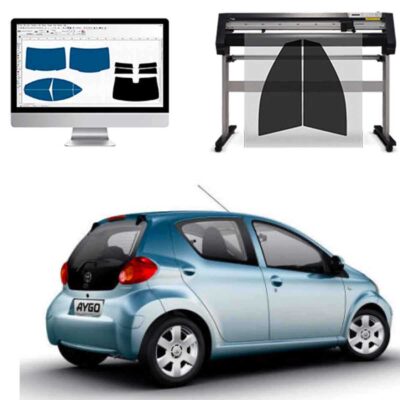 Toyota Aygo 5P dal 2008 al 2012 Pellicole Oscuranti Vetri Pre-Tagliate Vetri Neri per Auto Oscuramento vetri in Italia