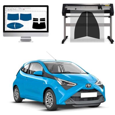 Toyota Aygo dal 2014 al 2022 Pellicole Oscuranti Vetri Pre-Tagliate Vetri Neri per Auto Oscuramento vetri in Italia