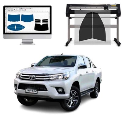 Toyota Hilux dal 2018 a Oggi Pellicole Oscuranti Vetri Pre-Tagliate Vetri Neri per Auto Oscuramento vetri in Italia