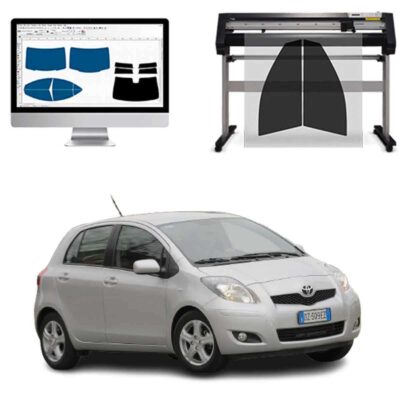 Toyota Yaris 5P dal 2005 al 2010 Pellicole Oscuranti Vetri Pre-Tagliate Vetri Neri per Auto Oscuramento vetri in Italia
